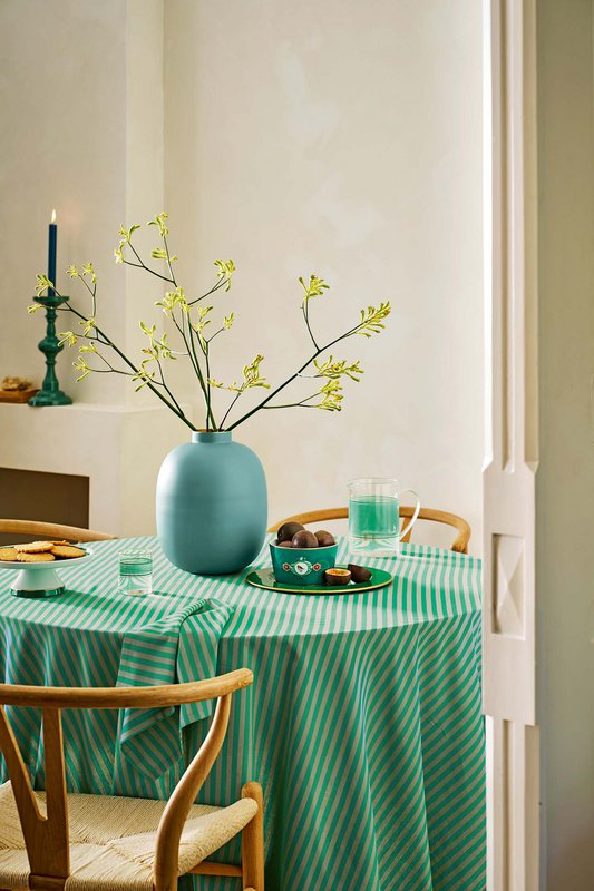 Table Cloth Stripes Green