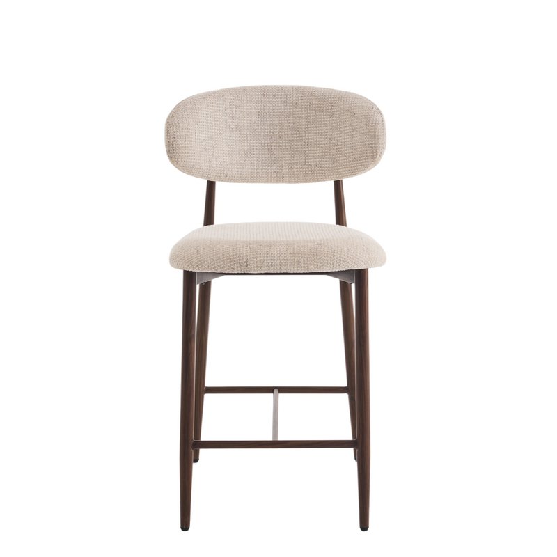 Bar chair Celia Beige Walnut Santi