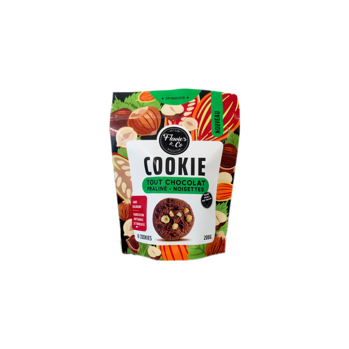 Cookies Tout Chocolat - Praliné - Noisettes