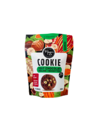 Chocolate cookies with praline and hazelnuts, a delicious treat for any occasion.