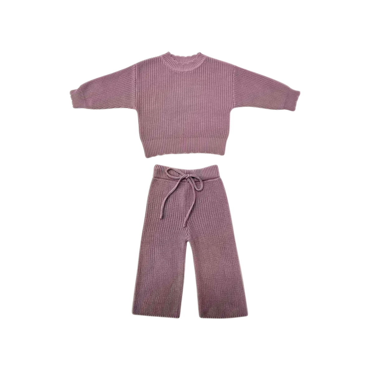 Knit Girls Set – Dusty Mauve