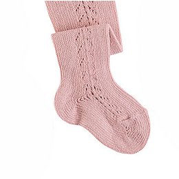 Collants Condor côté ajouré - vieux rose (544)