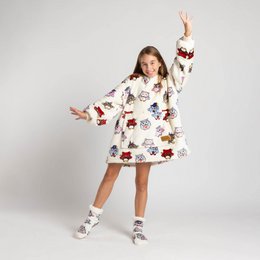 Vitapur - Hoodie deken + sokken kind - Uil