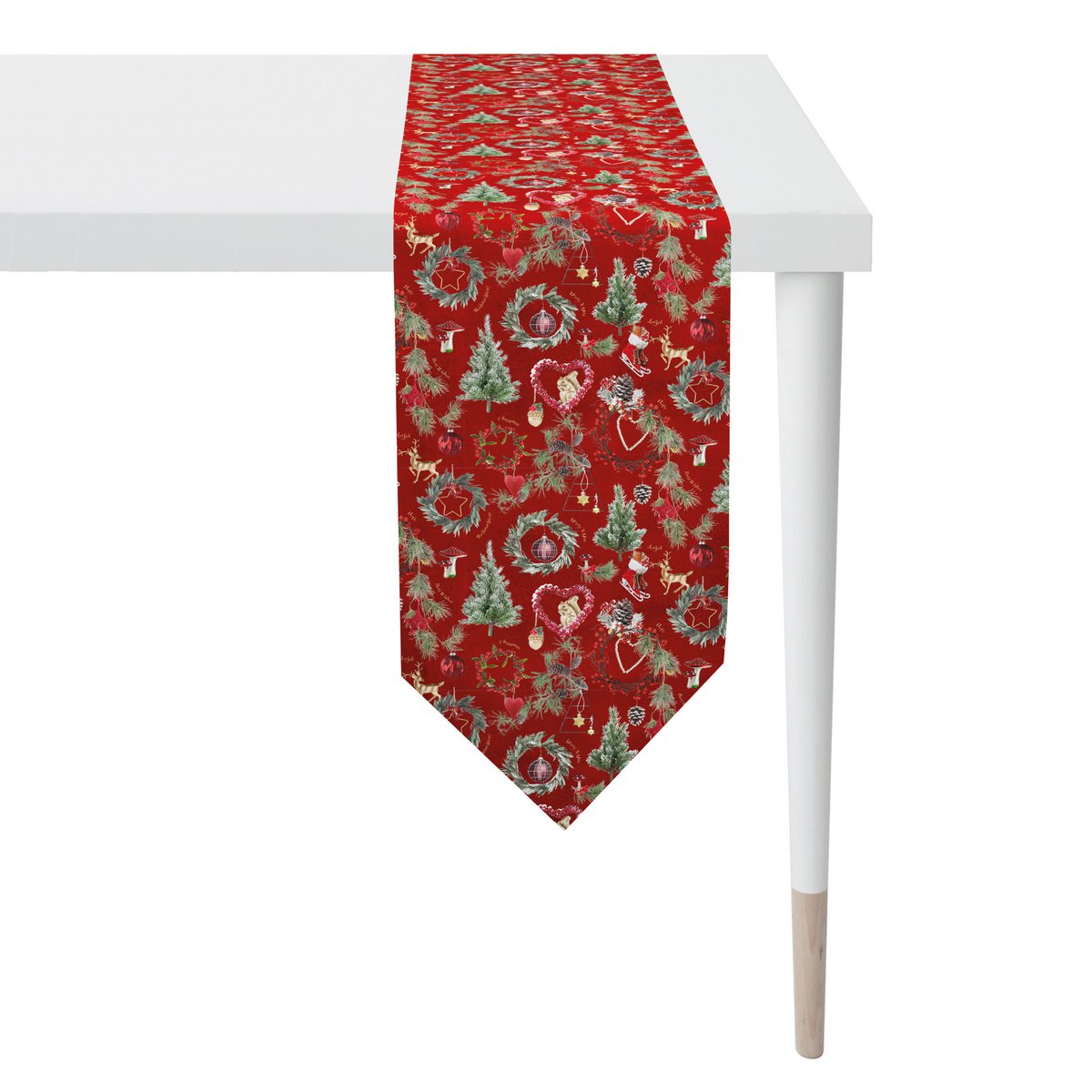 9528 tafelband rood/groen - 32X175
