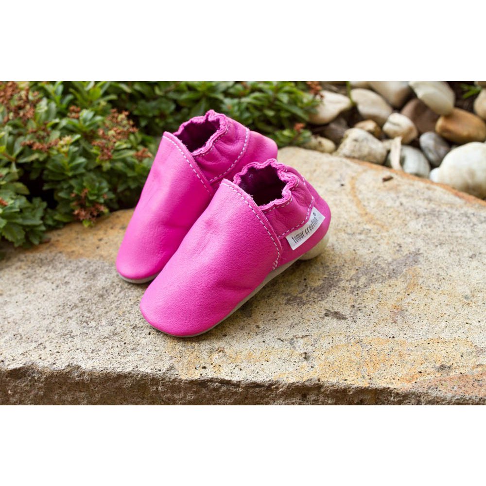 Chaussons cuir bio - purpur