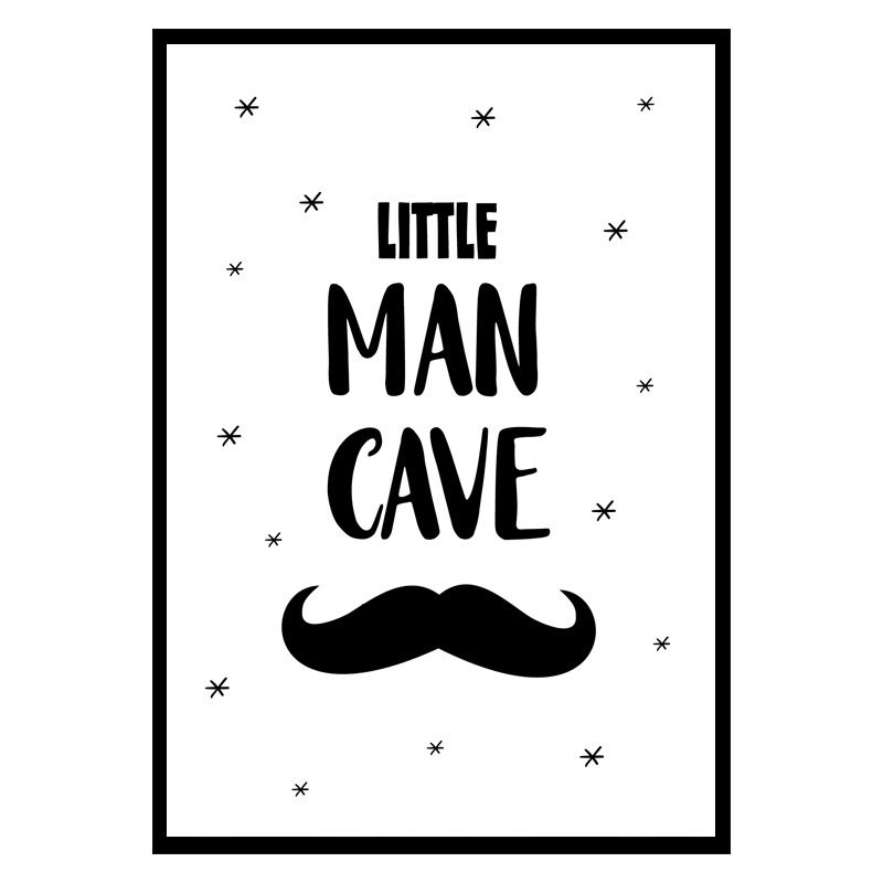 Cartel infantil de Little Man Cave