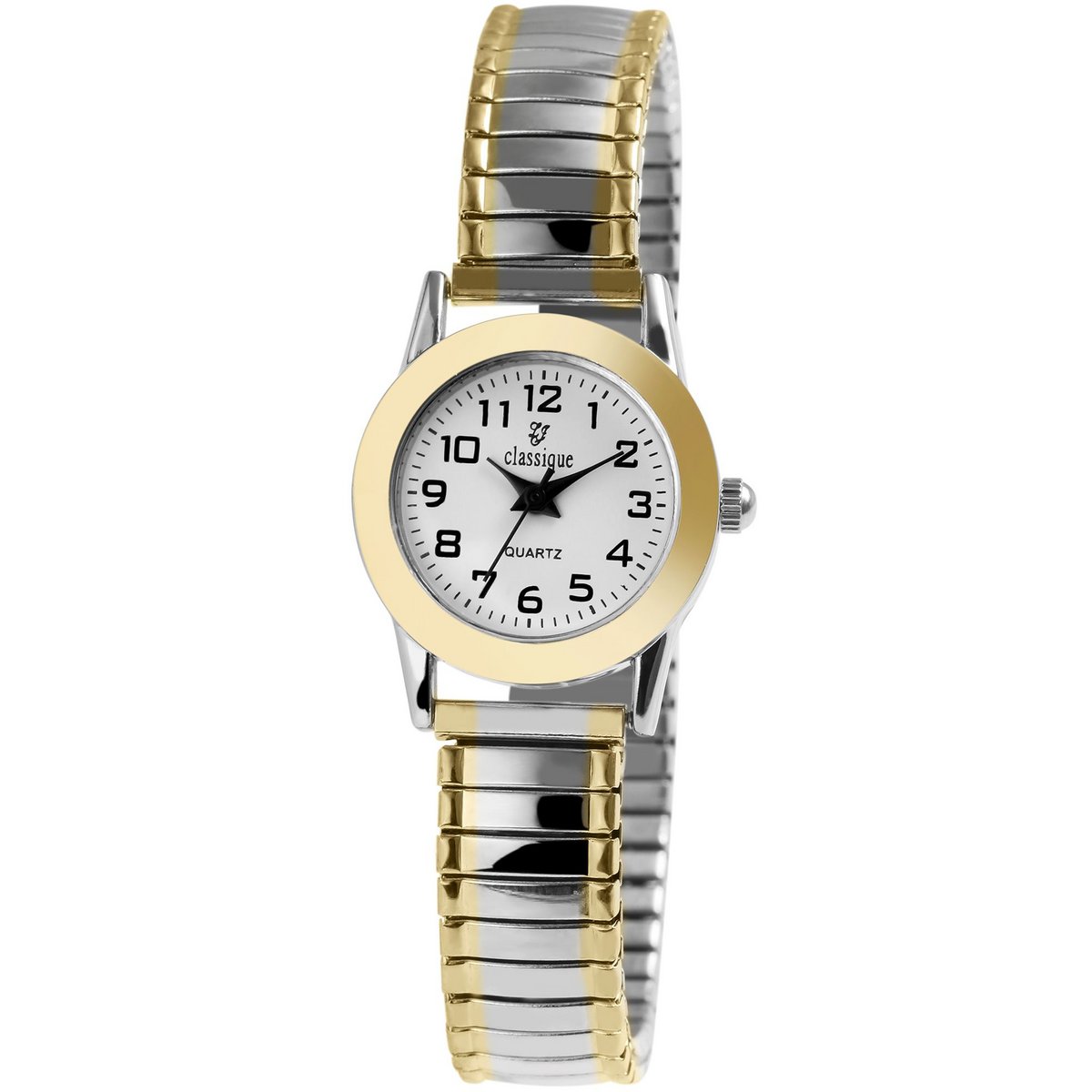 Orologio da donna Classique con bracciale a tirante in acciaio inossidabile, bicolore