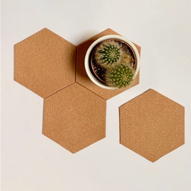 Felt Coasters - Hexagon - set of 4