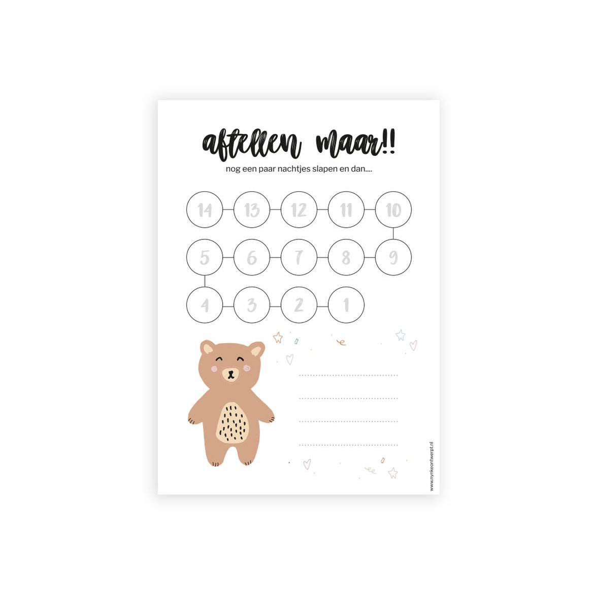 Countdown calendar A4 | General