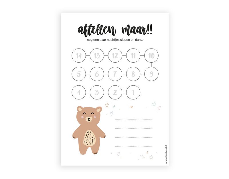 Calendario de cuenta atrás A4 | General