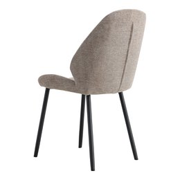 Monte Carlo Dining Chair - Stone, Black Legs - Set of 2