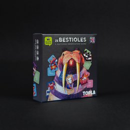 A colorful, whimsical game box featuring various animal-themed illustrations and the text "Ze Bestioles". The game appears to be a creative and engaging product for children or families.