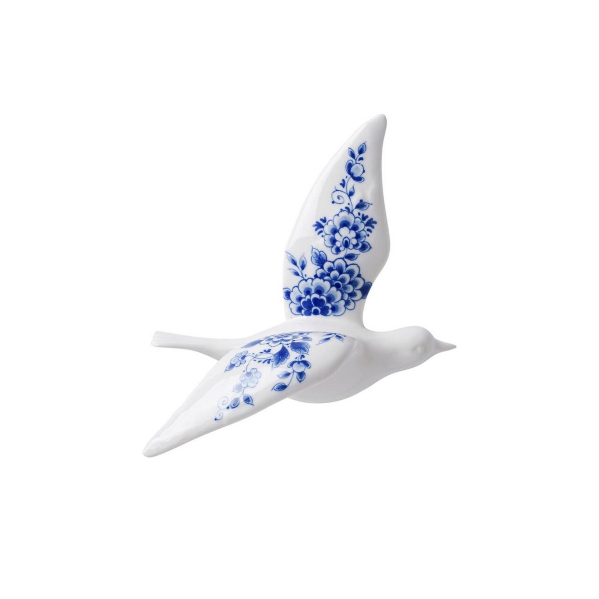 Wall Bird 2 - Ceramics - Delft Blue - 17 cm