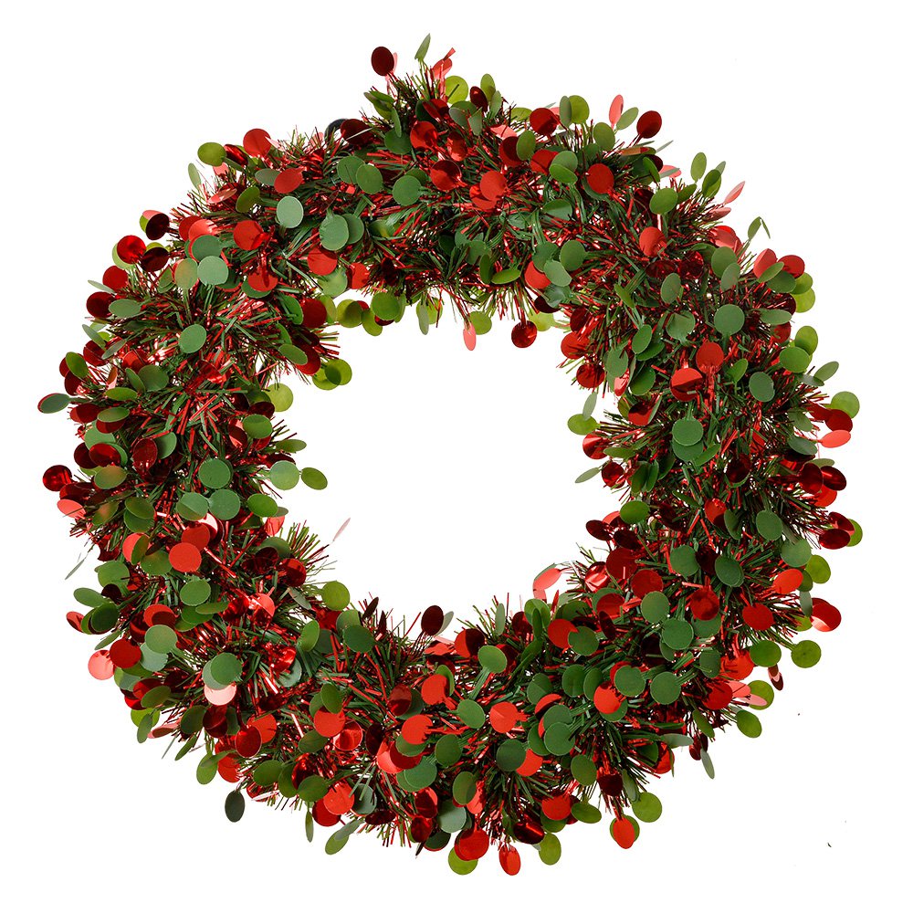 Christmas wreath Ø 30 cm Red Plastic