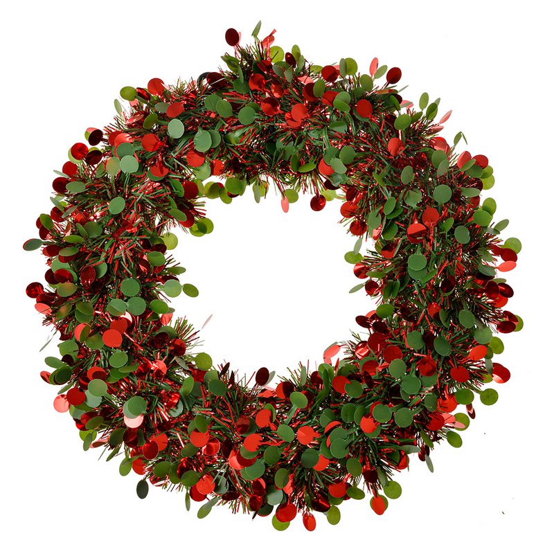 Christmas wreath Ø 30 cm Red Plastic