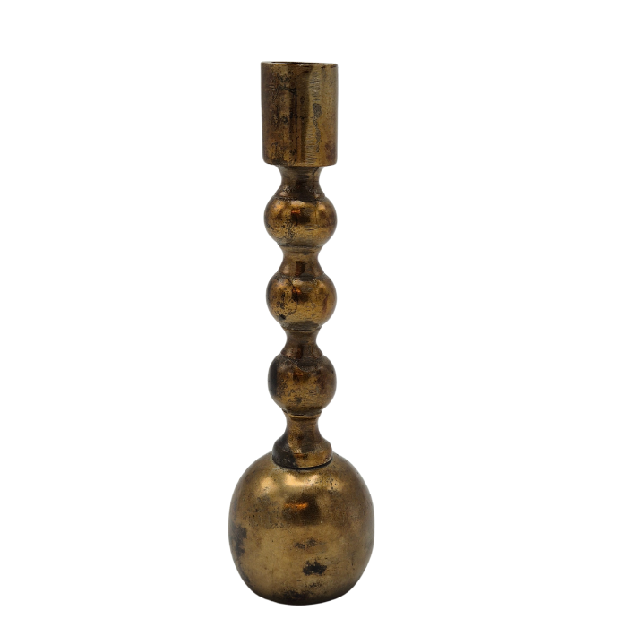 Candle Stand Jill - Antique Brass Shiny - 1 stuks