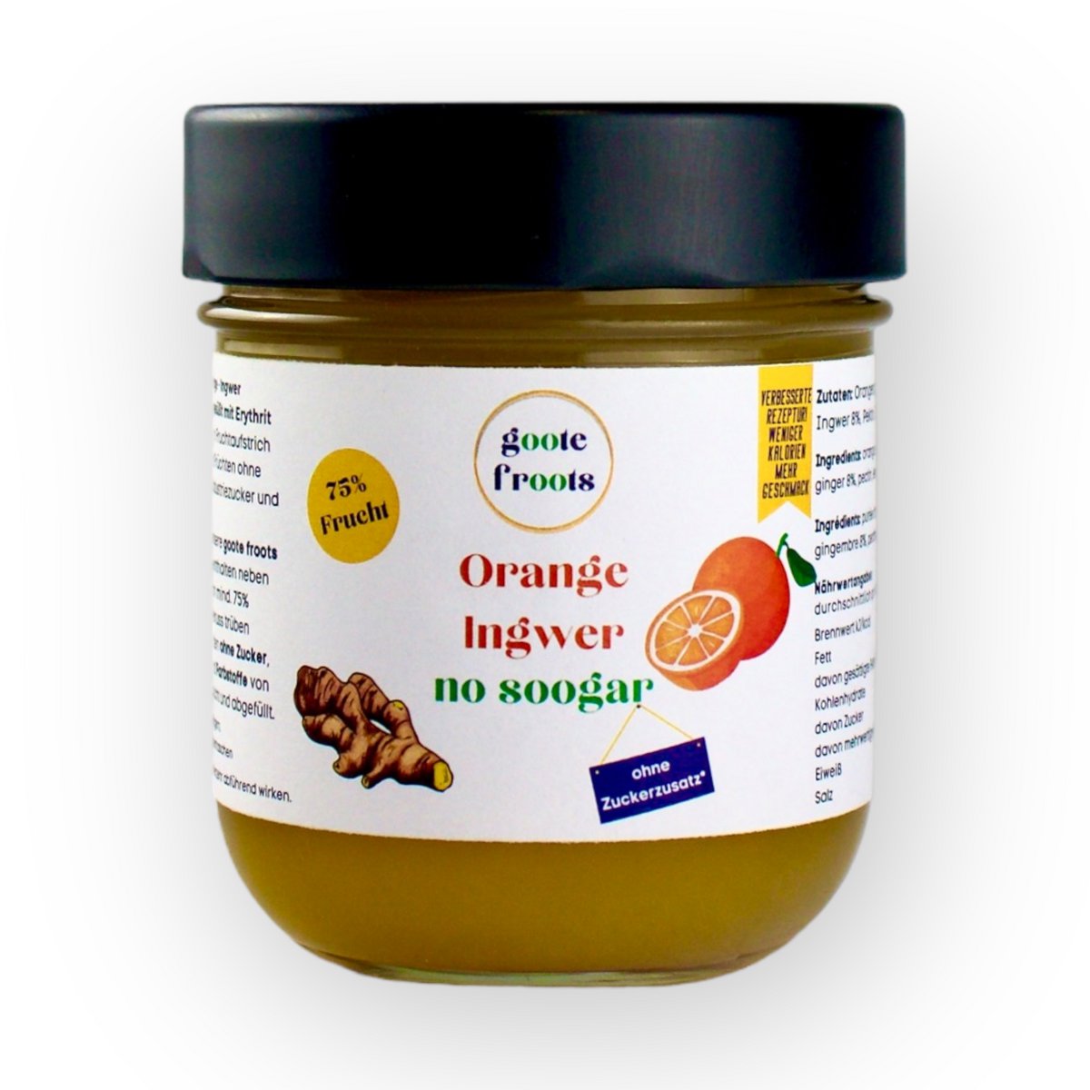 Fruit spread SUGAR FREE Orange ginger 75% fruit
