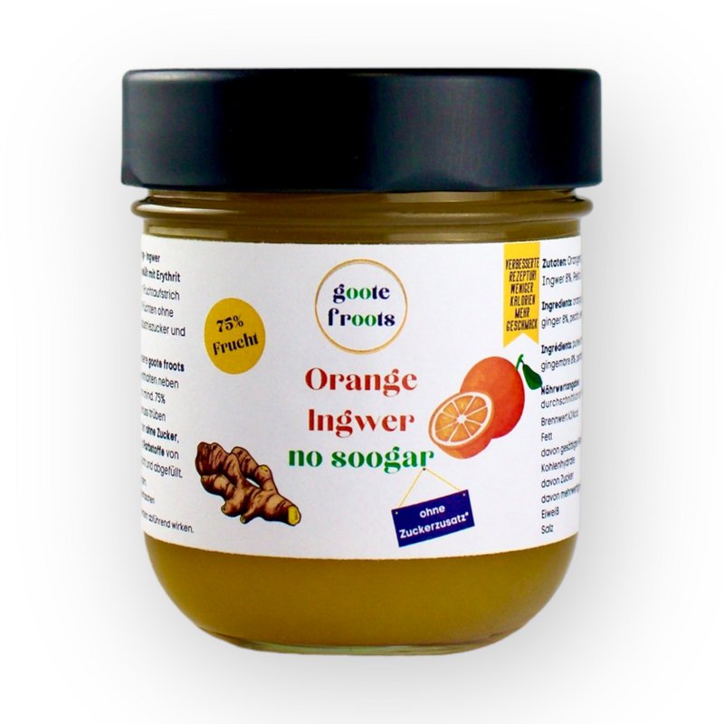 Fruit spread SUGAR FREE Orange ginger 75% fruit