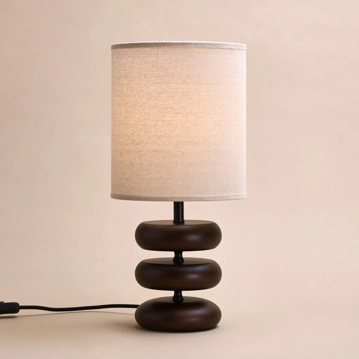 Lara Dark Brown Wooden Table Lamp