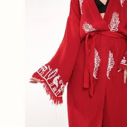 Hitit Kimono Largo-Rojo