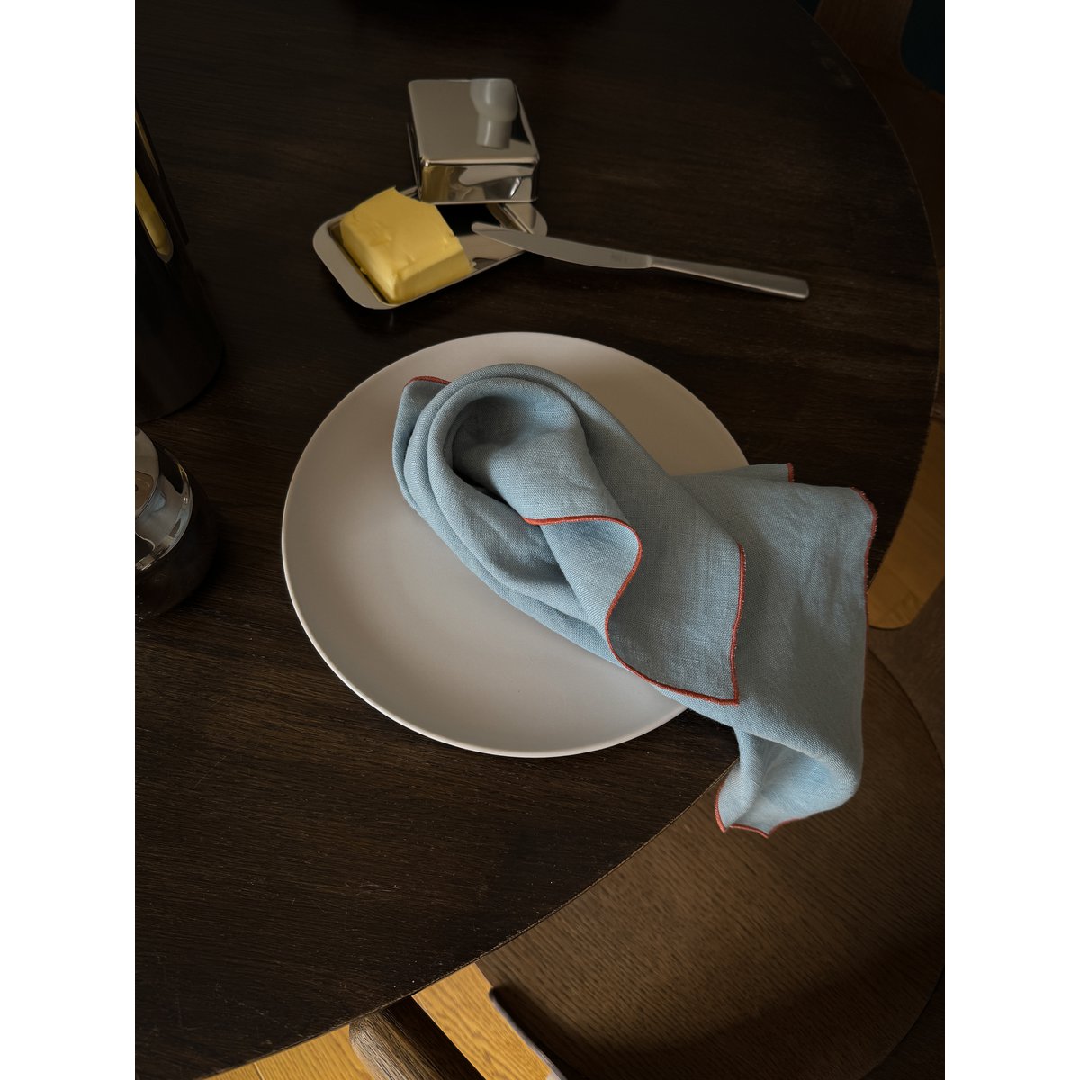 NOVCHINI LAGO TONICA TONICE BLU BLU DETTAGLIO (SET DI 2 PERSE) / LINENZA 100%
