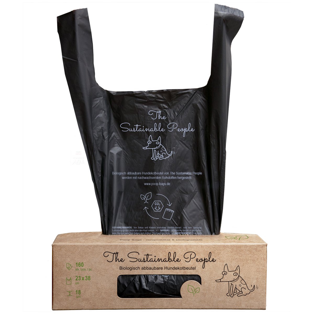 Biodegradable Dog Waste Bags in Dispenser Box (160 bags/box)