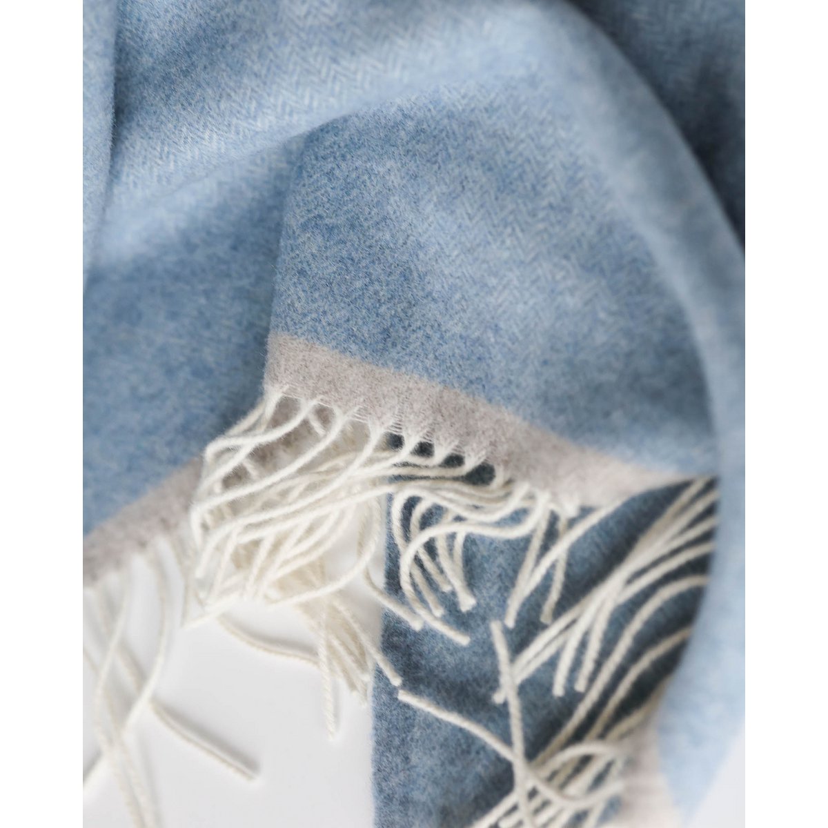 Plaid in lana merino/cashmere MILANO - blu