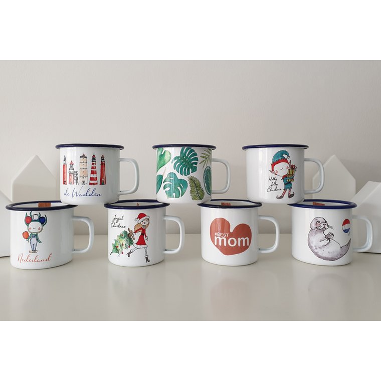 CANDLE IN A CUP ELF CHRISTMAS - HAPPY XMAS