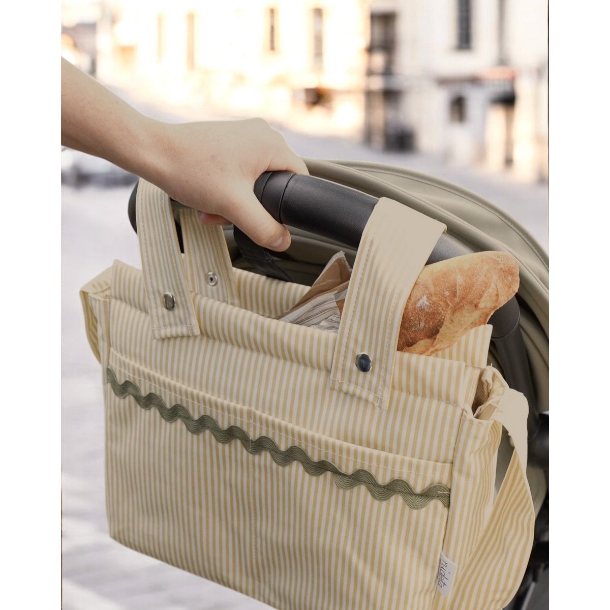 Kinderwagen / Luiertassen Klassiek van olijfgecoat katoen