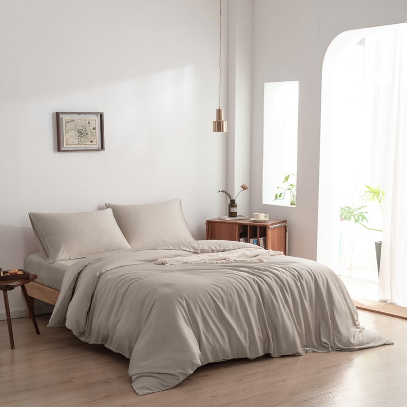 Beige bamboo duvet cover Premium - 400TC Tanboocel - 100% bamboo - Soft Taupe