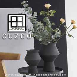 jaggy kantet rund vase i keramik, CUZCO 20ZW