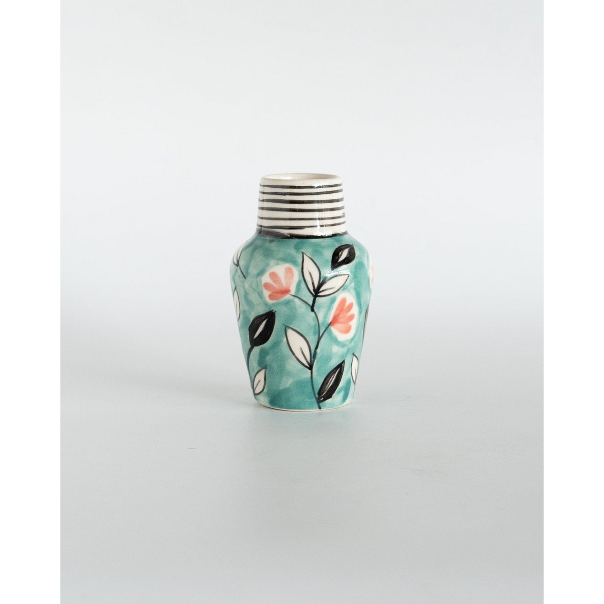 Hand-Painted Ceramic Mini Vases - Set of 3