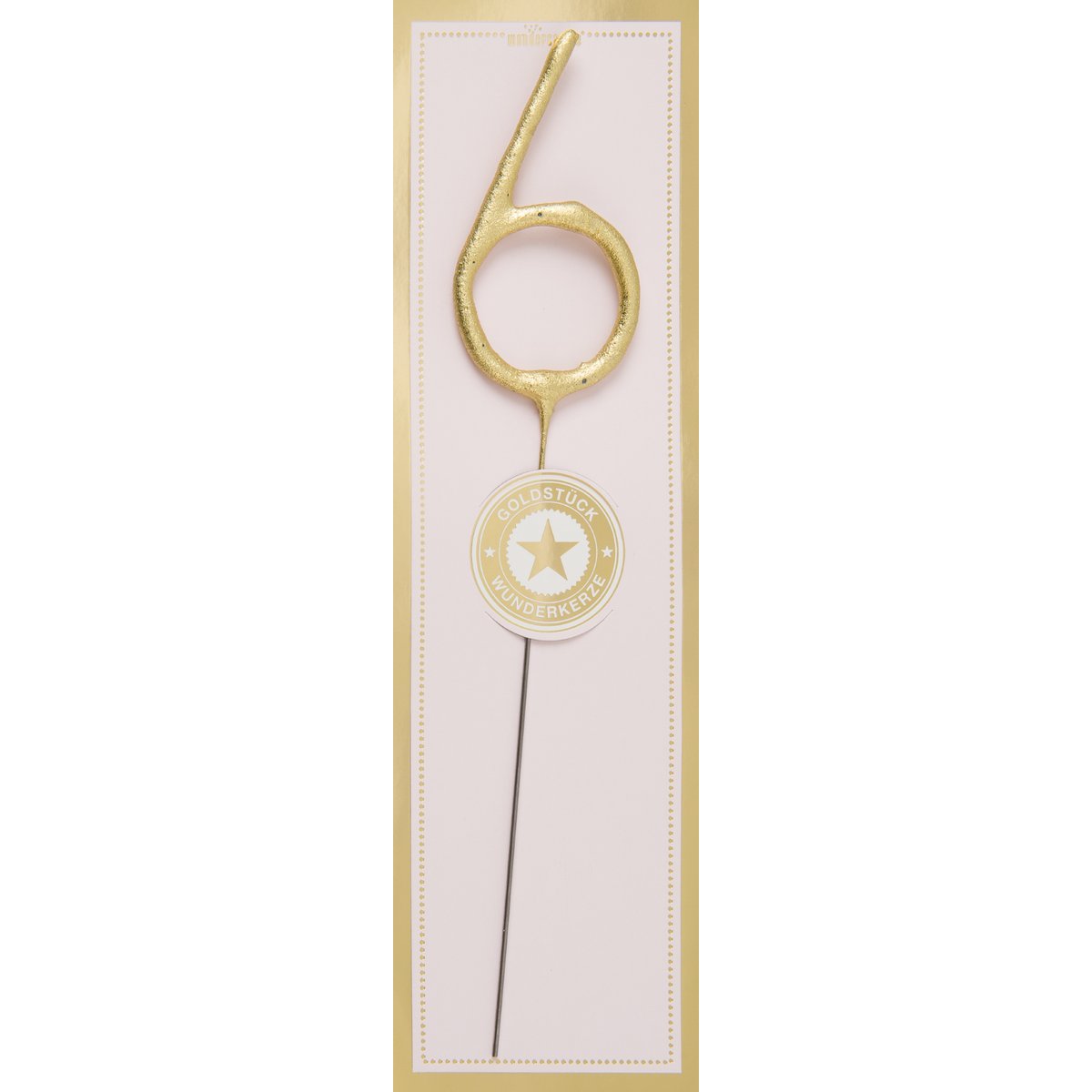 6 gold Goldstück rosa Wondercandle® classic