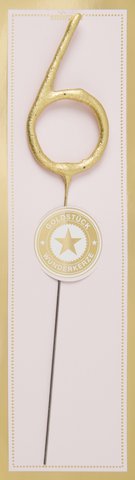 6 gold Goldstück rosa Wondercandle® classic