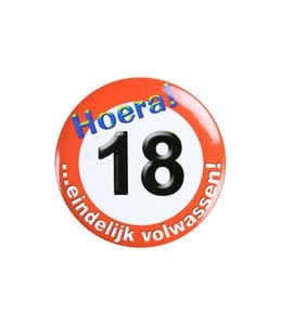 Button klein - 18 Jahre Verkehrszeichen