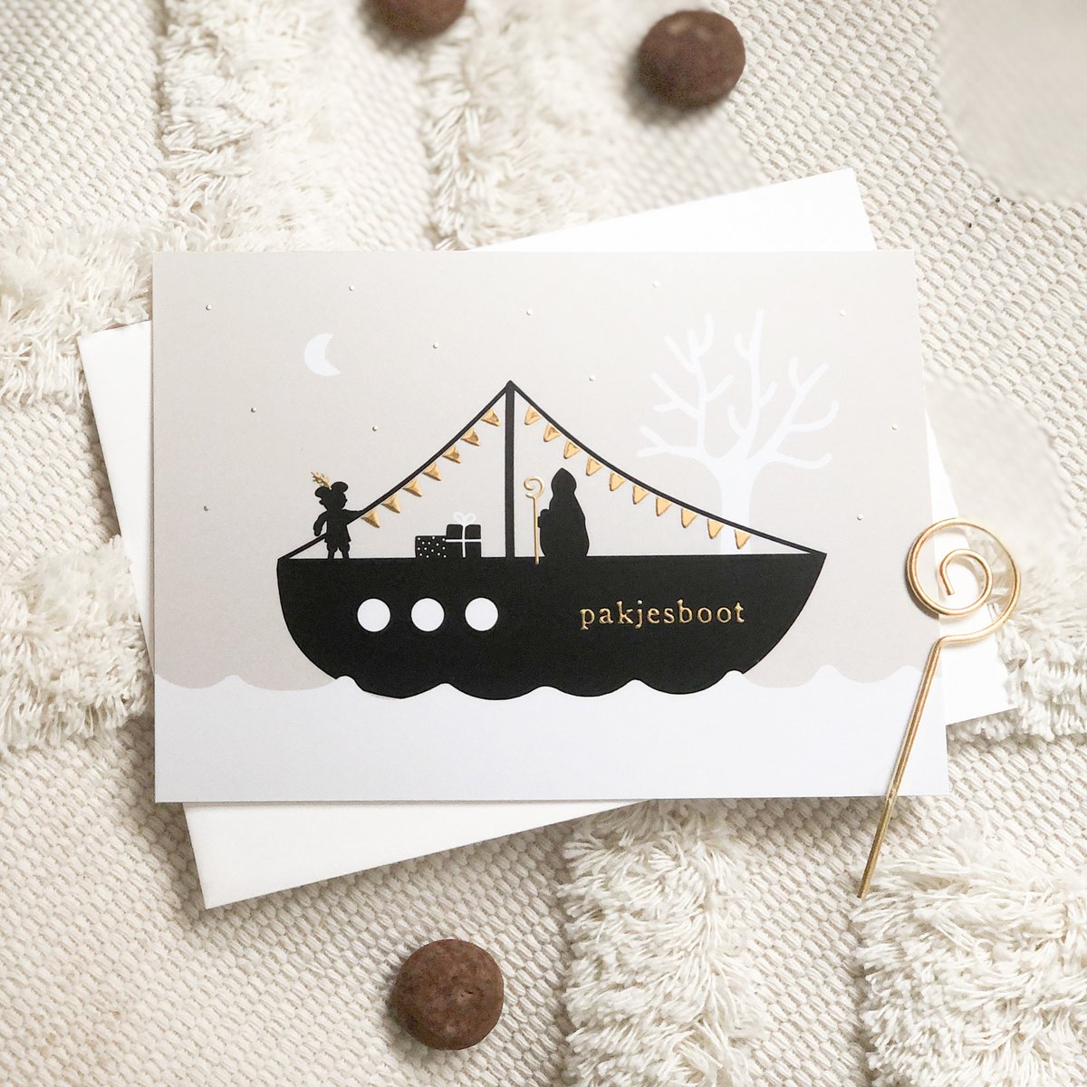 Map Parcel boat | gold foil