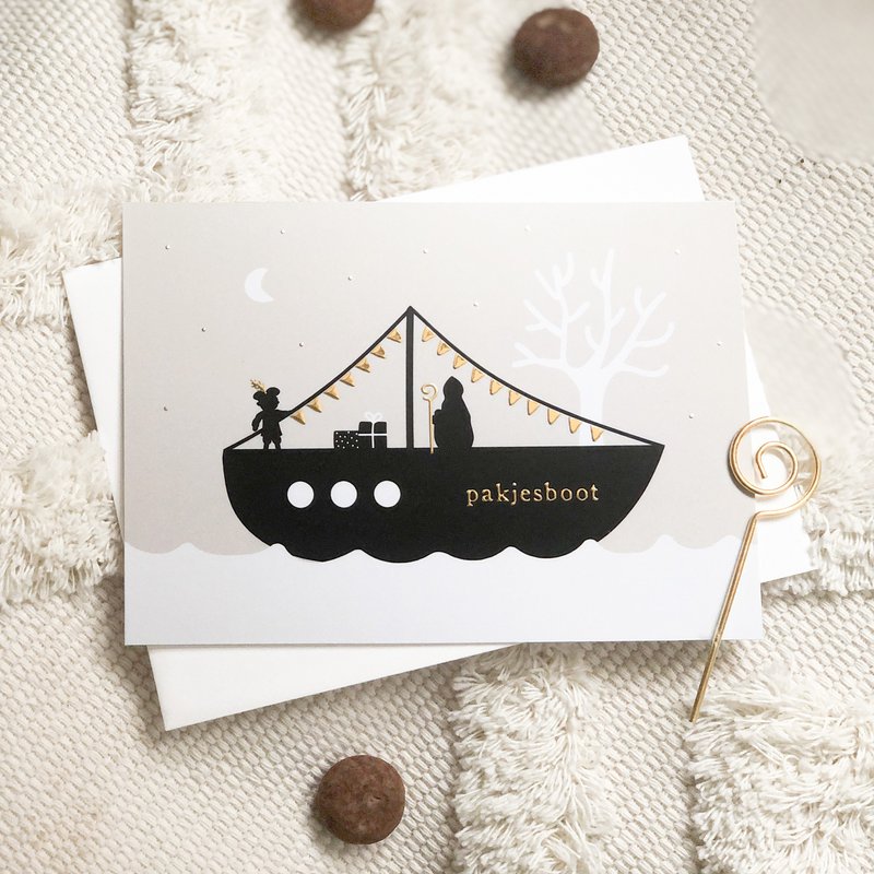 Map Parcel boat | gold foil