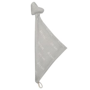 Diaper cuddly toy with a bell made of organic BIO muslin cotton HEART DREAM