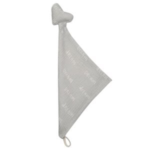 Diaper cuddly toy with a bell made of organic BIO muslin cotton HEART DREAM