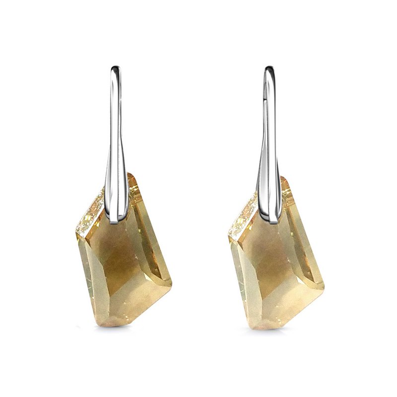 Silver Knight Earrings - Silver and Amber