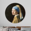 Wandkreis Mädchen mit Perlenohrring Johannes Vermeer - runde Malerei - Wandkreis