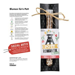 Flower seeds in a test tube Pott Romantik H.21 cm