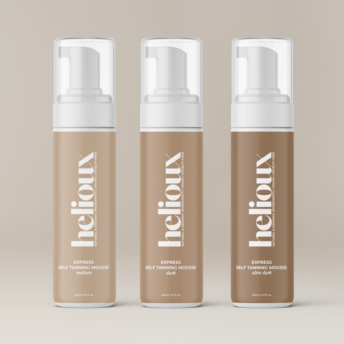 HELIOUX® EXPRESS SELF TAN MOUSSE DONKER