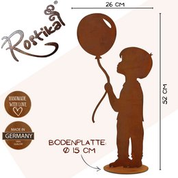 Dreng med ballon | Patina havedekorationsfigur