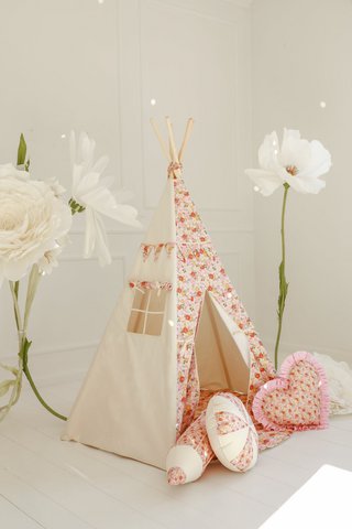 Tipi- und Matten-Set „Frühlingsgarten“