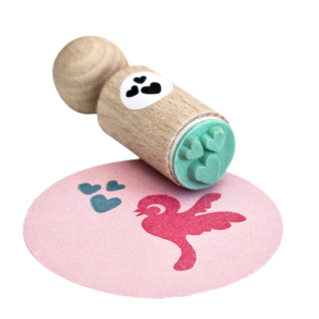 Mini tampon 3 cœurs