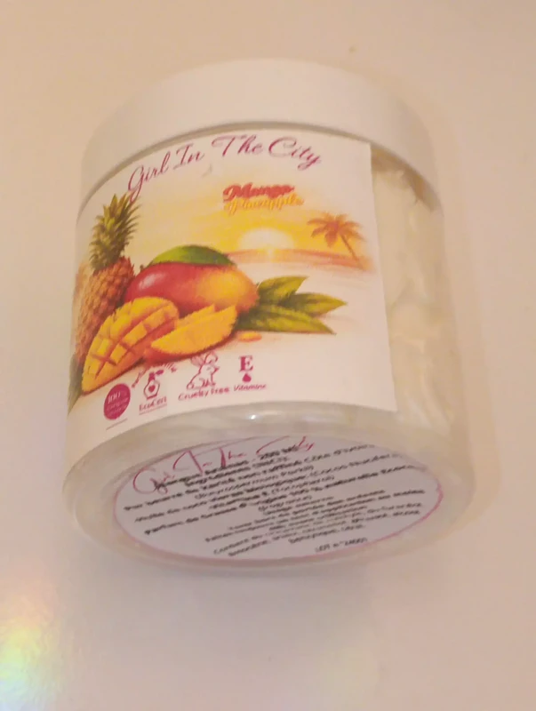 Mango-Victoria Pineapple Whipped Body Butter – 100% Natural Shea Whipped Cream