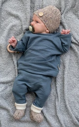Chemise bébé bleu gaufré