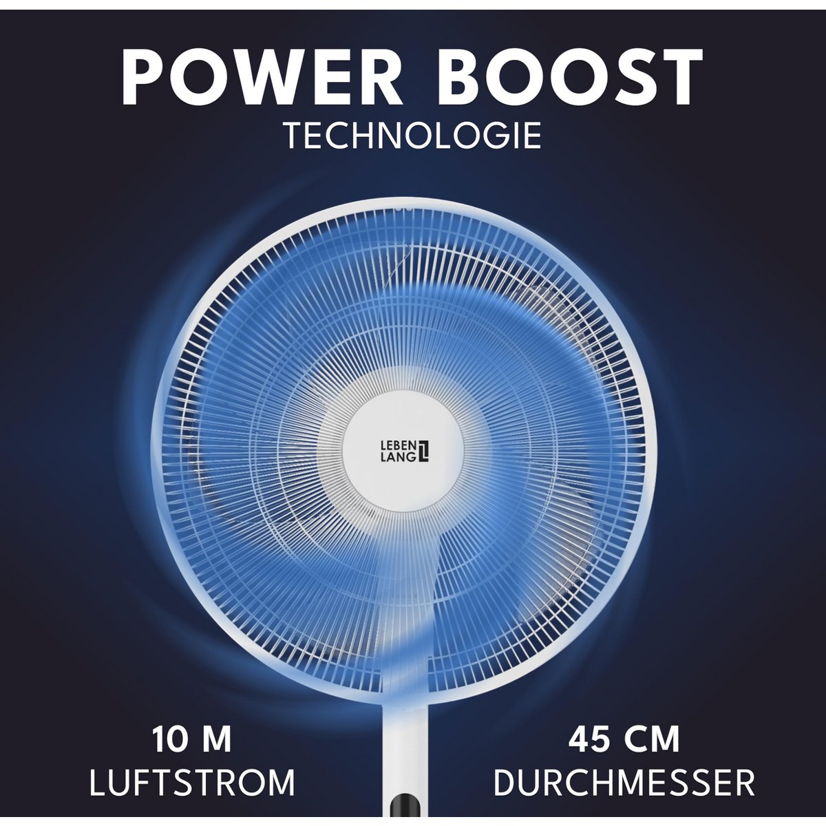 LIFETIME standing fan quiet - with remote control & LED display & 5 modes I oscillating energy saving I fan fans quiet standing fan for living room bedroom
