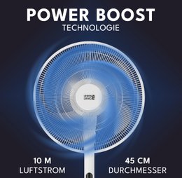 Ventilatore da terra silenzioso LIFETIME - con telecomando e display LED e 5 modalità I Risparmio energetico oscillante I Ventilatori Ventilatore da terra silenzioso per soggiorno camera da letto